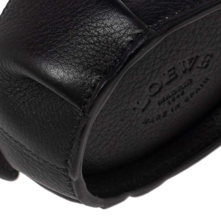 Pre Owned Loewe Black/White Leather Panda Coin Purse