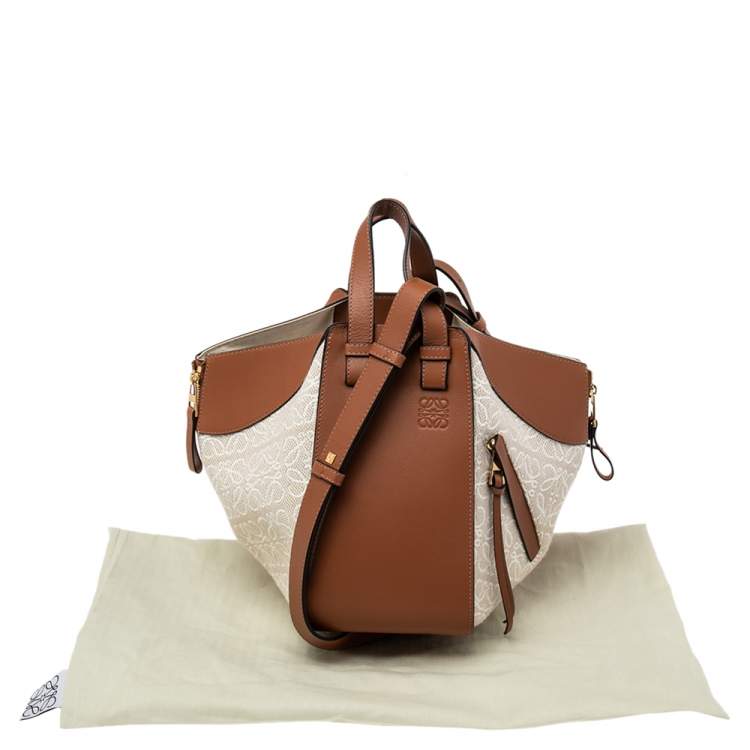 Pre Owned Loewe Beige/Brown Leather Small Hammock Shoulder Bag
