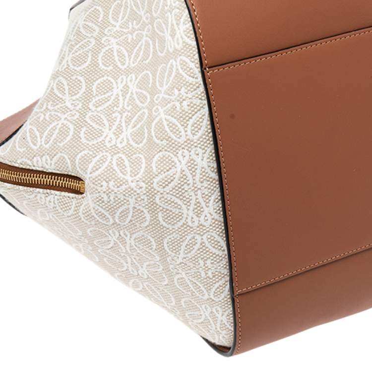 Pre Owned Loewe Beige/Brown Leather Small Hammock Shoulder Bag