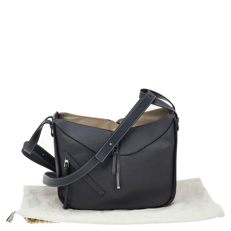 Pre Owned Loewe Grey Leather Medium Hammock Shoulder Bag