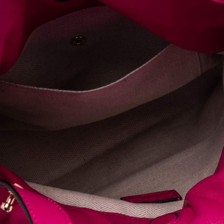Pre Owned Loewe Pink Leather Flamenco Knot Shoulder Bag