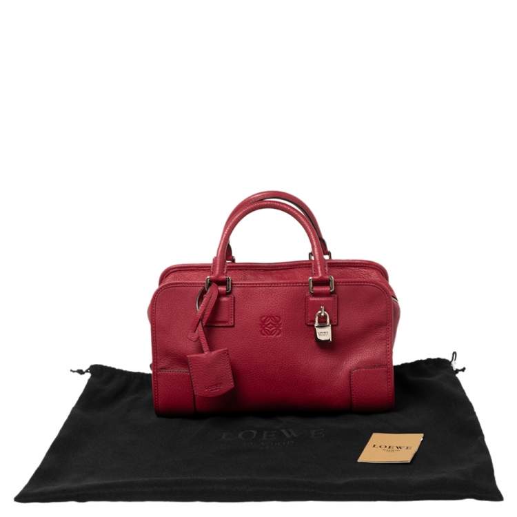 Pre Owned Loewe Lipstick Leather Amazona 28 Bag