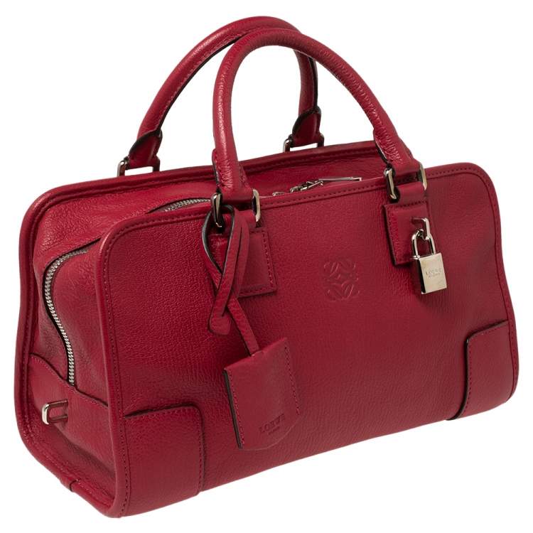 Pre Owned Loewe Lipstick Leather Amazona 28 Bag