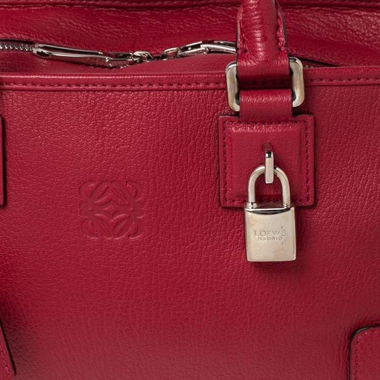 Pre Owned Loewe Lipstick Leather Amazona 28 Bag