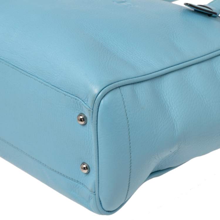 Pre Owned Loewe Blue Leather Heritage Tote