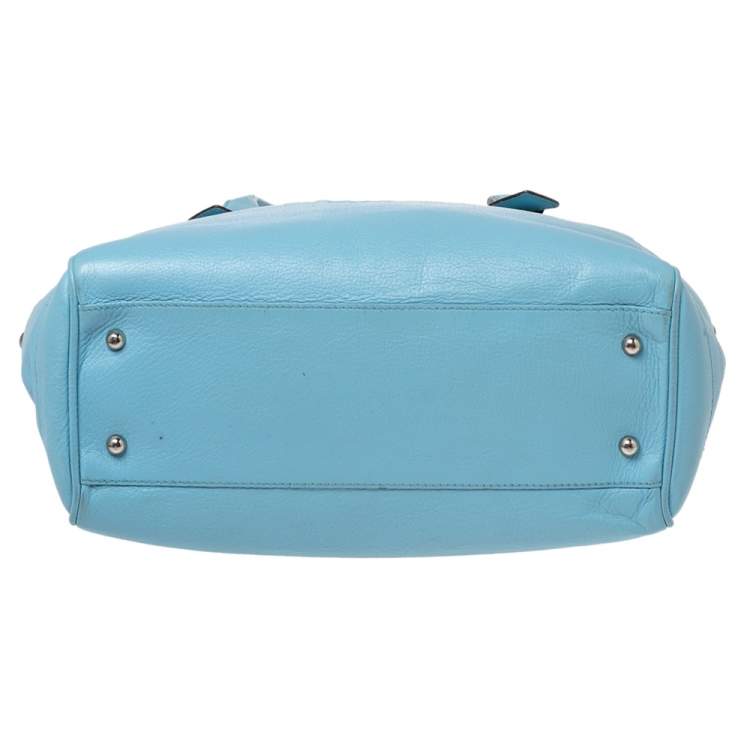 Pre Owned Loewe Blue Leather Heritage Tote