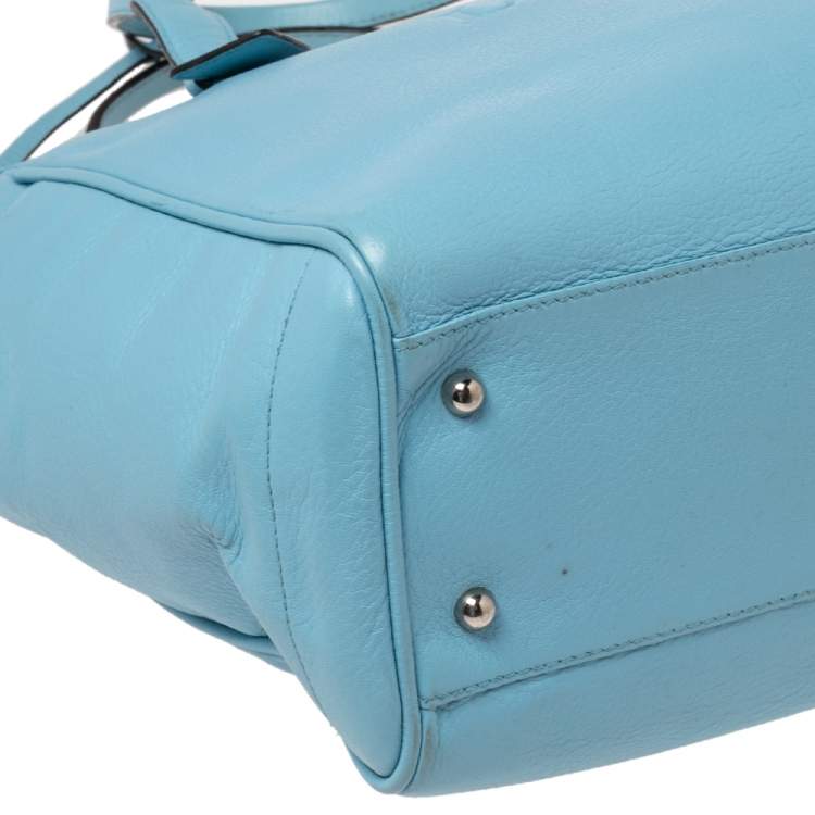 Pre Owned Loewe Blue Leather Heritage Tote