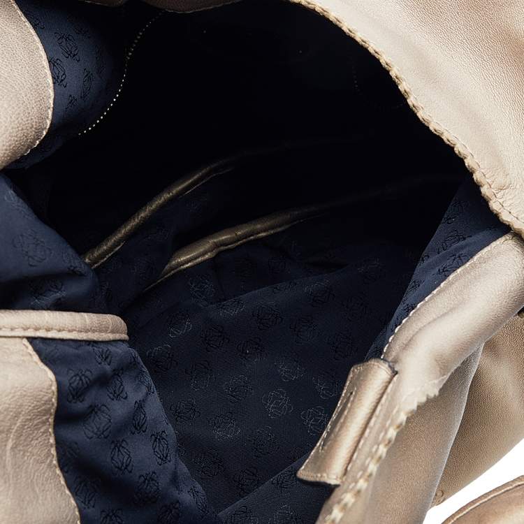 Pre Owned Loewe Gold Leather Tassel Hobo