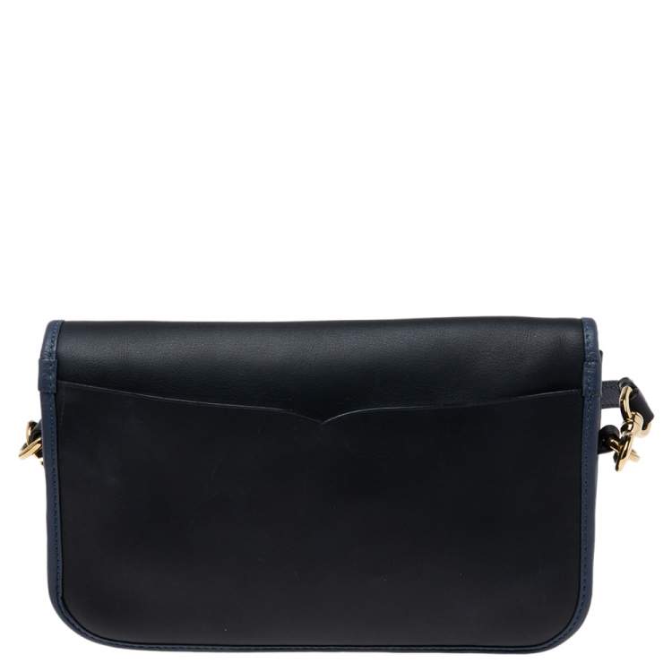 Pre Owned Loewe Black/Blue Leather Ines Shoulder Bag