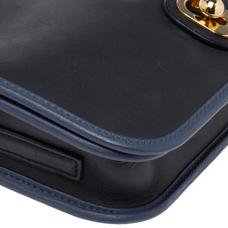 Pre Owned Loewe Black/Blue Leather Ines Shoulder Bag
