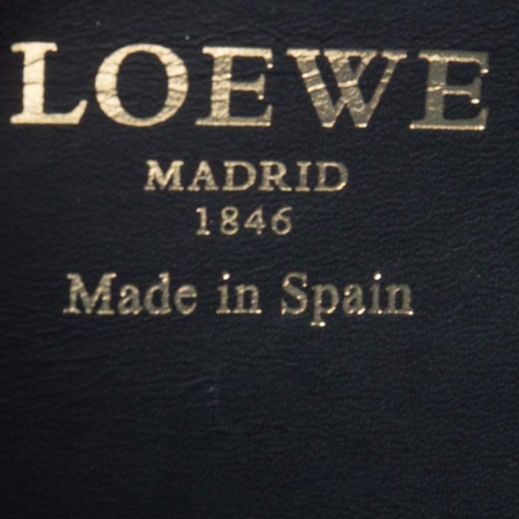 Pre Owned Loewe Black/Blue Leather Ines Shoulder Bag
