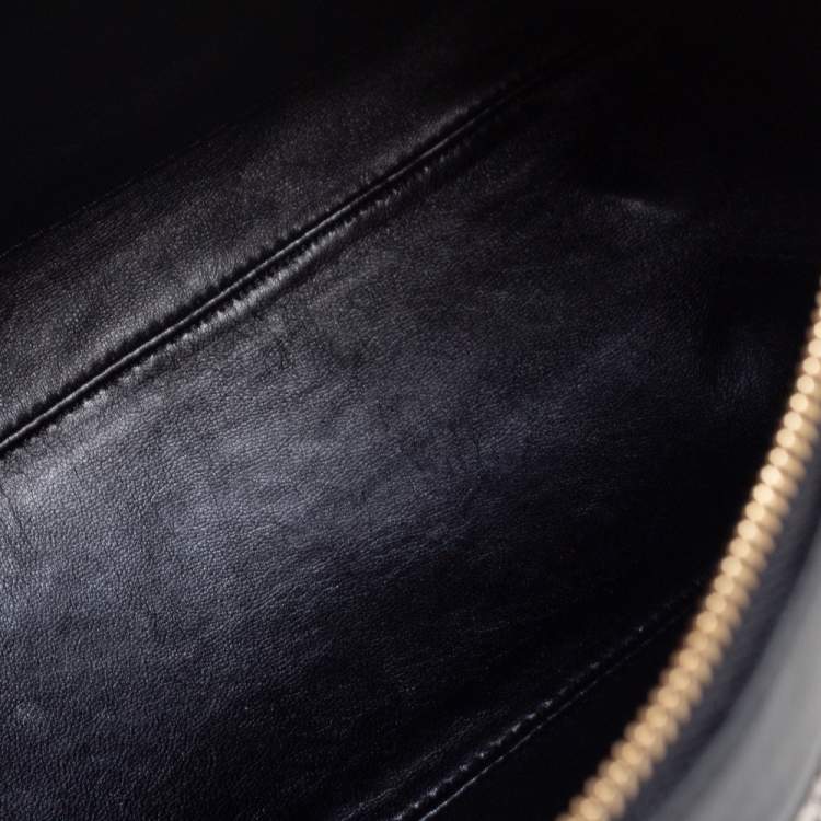 Pre Owned Loewe Black/Beige Python and Leather Small Puzzle Shoulder Bag