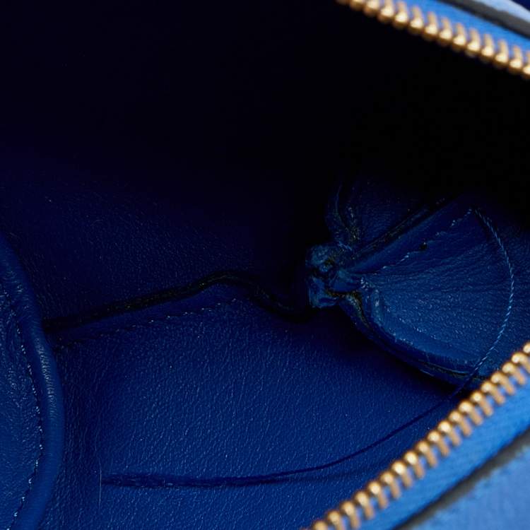 Pre Owned Loewe Blue Leather Elephant Shoulder Bag