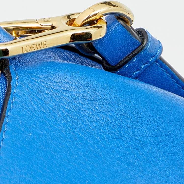 Pre Owned Loewe Blue Leather Elephant Shoulder Bag