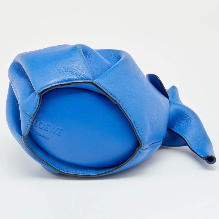 Pre Owned Loewe Blue Leather Elephant Shoulder Bag