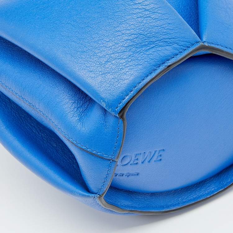 Pre Owned Loewe Blue Leather Elephant Shoulder Bag