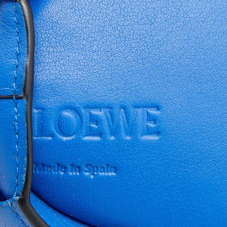 Pre Owned Loewe Blue Leather Elephant Shoulder Bag