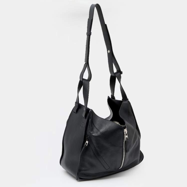 مملوكة مسبقًا Loewe Black Leather Small Hammock Shoulder Bag