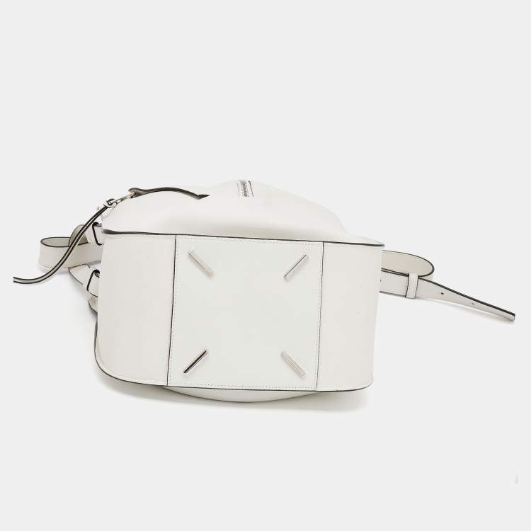 Pre Owned Loewe White Leather Small Hammock Shoulder Bag