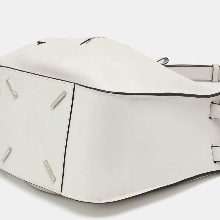 Pre Owned Loewe White Leather Small Hammock Shoulder Bag