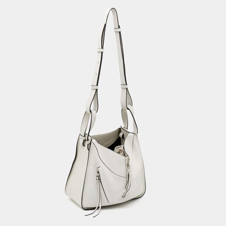 Pre Owned Loewe White Leather Small Hammock Shoulder Bag