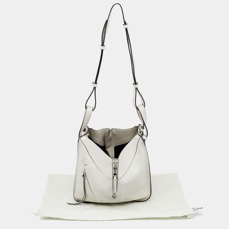 Pre Owned Loewe White Leather Small Hammock Shoulder Bag