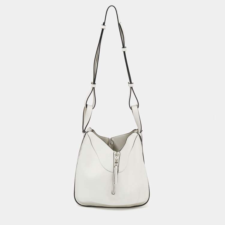 Pre Owned Loewe White Leather Small Hammock Shoulder Bag