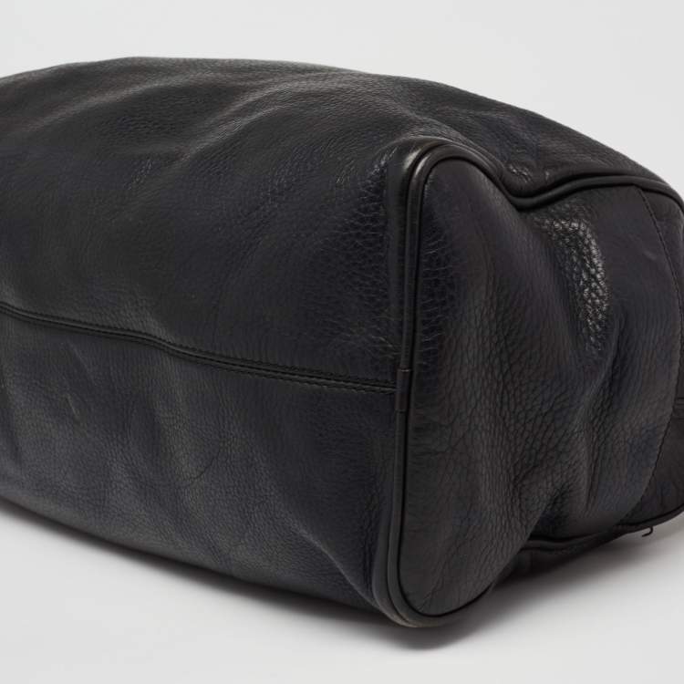Pre Owned Loewe Black Leather Boston Bag