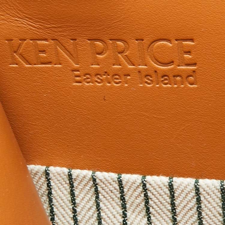 Pre Owned Loewe Multicolor Canvas Ken Price Easter Island Bamboo Tote