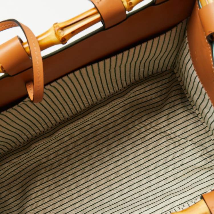 Pre Owned Loewe Multicolor Canvas Ken Price Easter Island Bamboo Tote