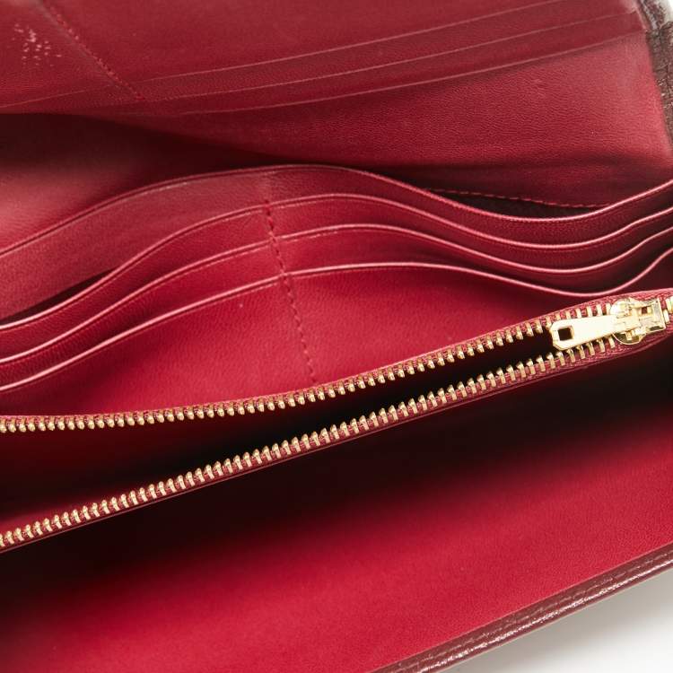 مملوكة مسبقًا Loewe Bordeaux Leather Flap Continental Wallet