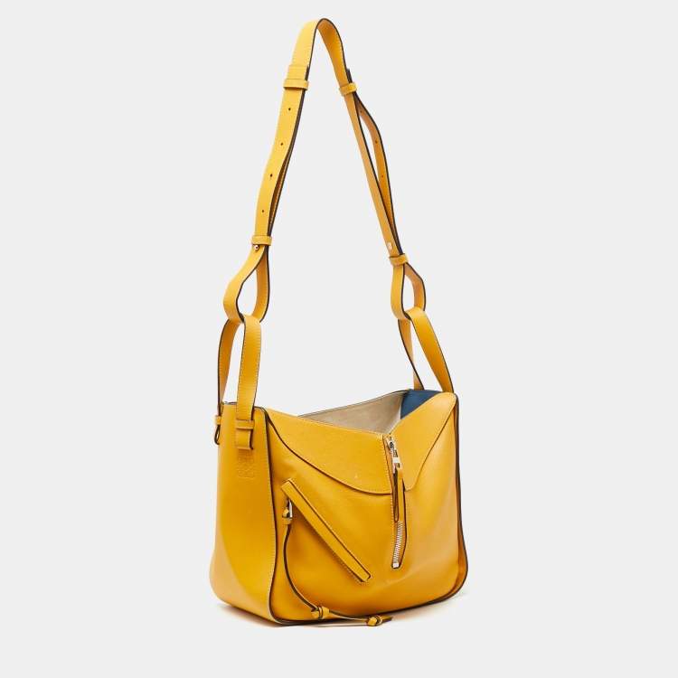 Pre Owned Loewe Mustard Leather Hammock Shoulder Bag