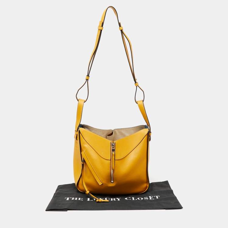 Pre Owned Loewe Mustard Leather Hammock Shoulder Bag