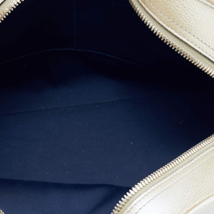 Pre Owned Loewe Metallic Gold Leather Satchel