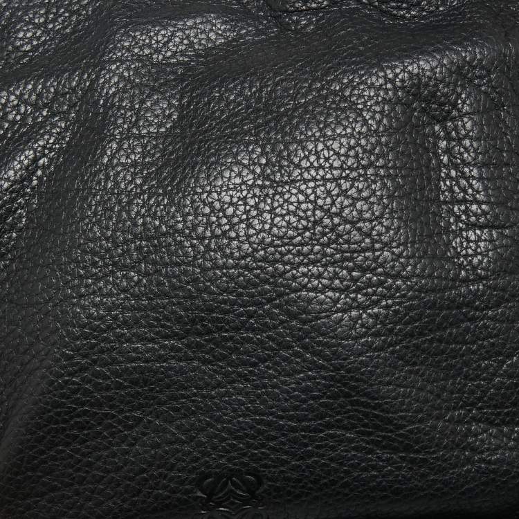 Pre Owned Loewe Black Leather Flamenco Crossbody Bag