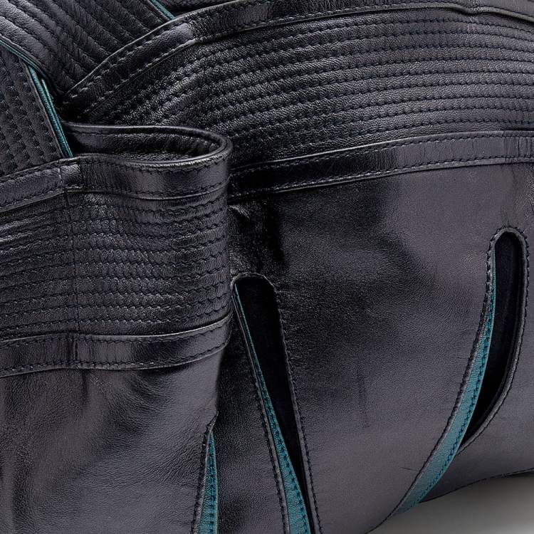 Pre Owned Loewe Metallic Blue Leather Special Edition Satchel