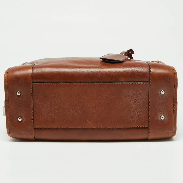 Pre Owned Loewe Brown Leather Amazona Satchel