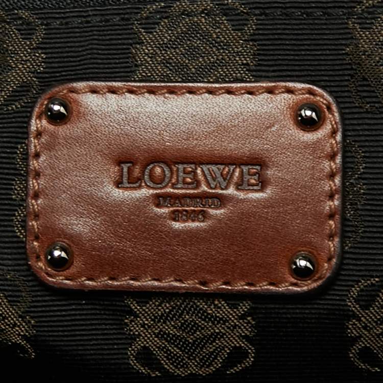 Pre Owned Loewe Brown Leather Amazona Satchel
