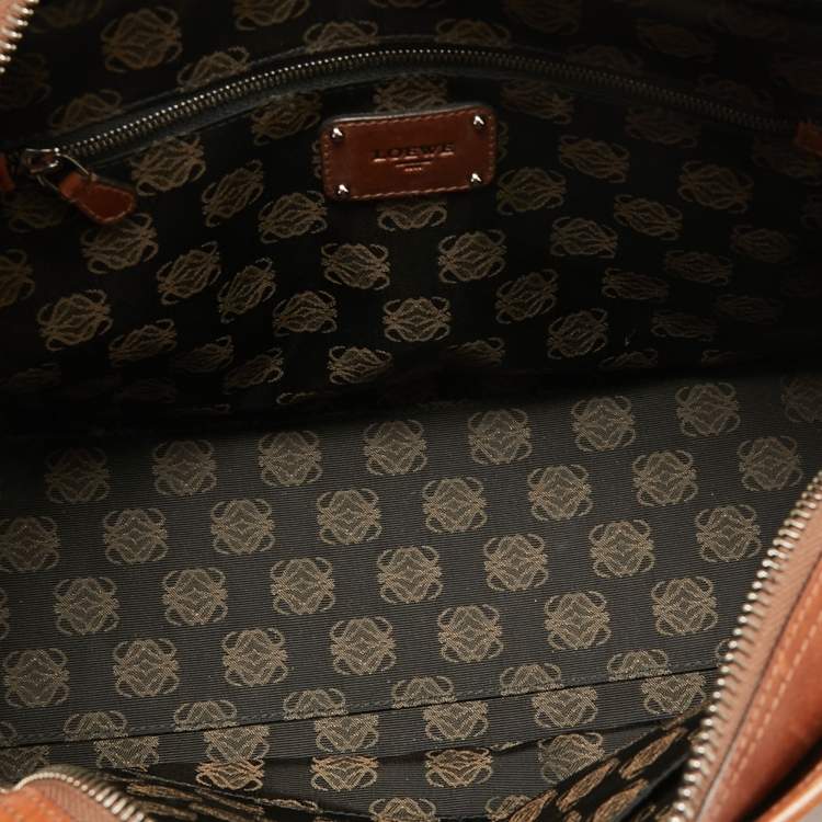 Pre Owned Loewe Brown Leather Amazona Satchel