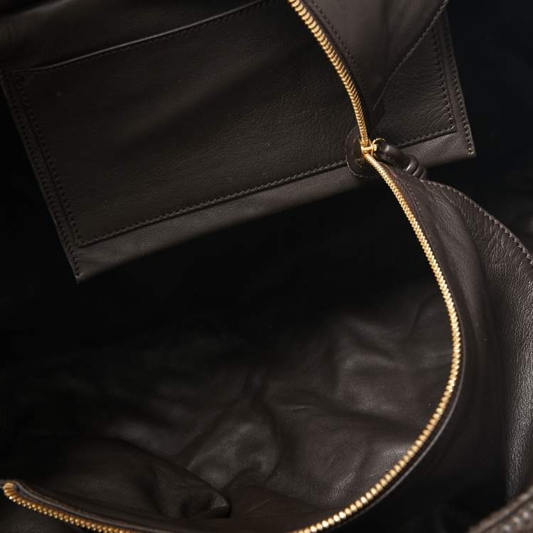 Pre Owned Loewe Brown Leather Mesh Limited Edition Satchel