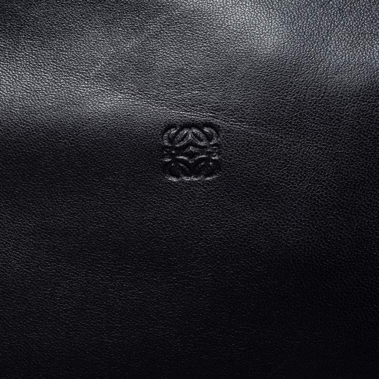 Pre Owned Loewe Black Leather Zip Pouch