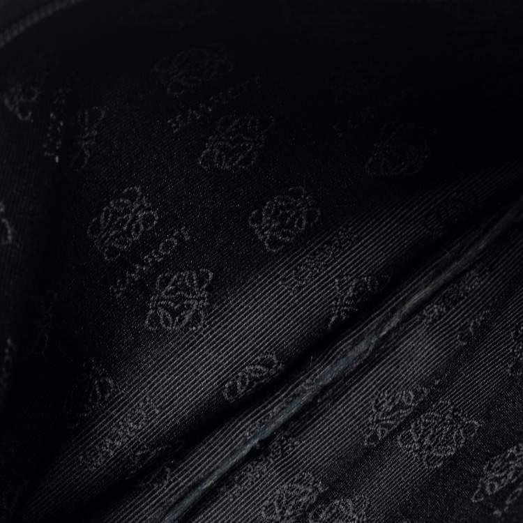Pre Owned Loewe Black Leather Zip Pouch