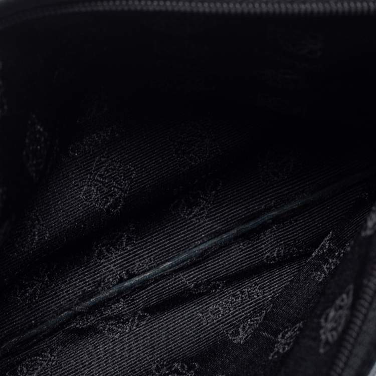 Pre Owned Loewe Black Leather Zip Pouch