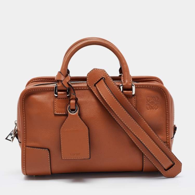 Pre Owned Loewe Brown Leather Amazona 23 Satchel