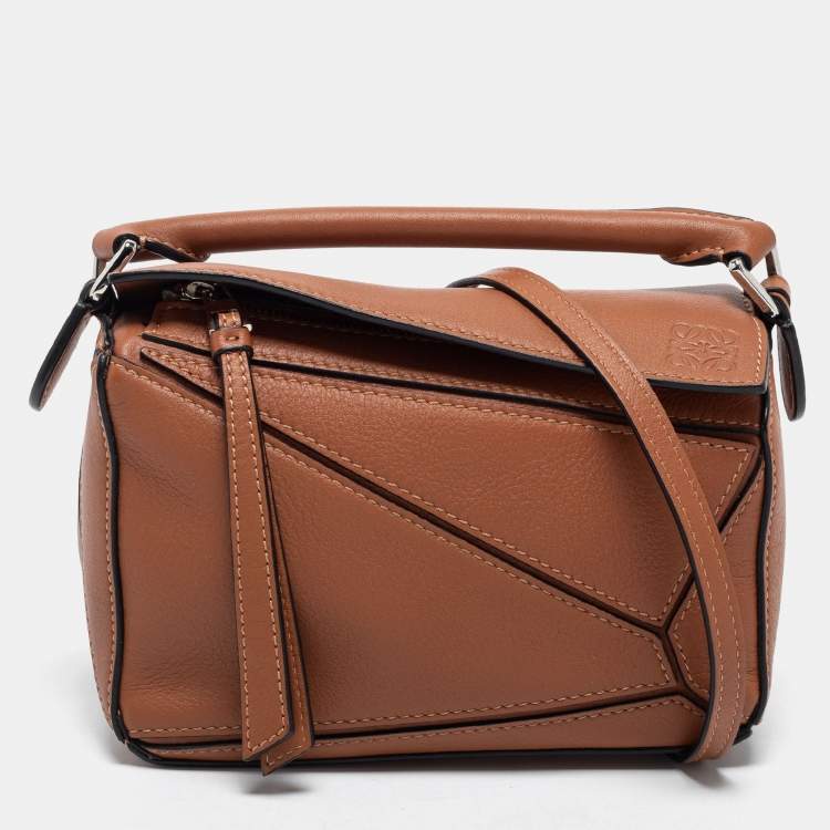 Loewe Women's 'Puzzle Mini' Shoulder Bag - Brown - Shoulder Bags