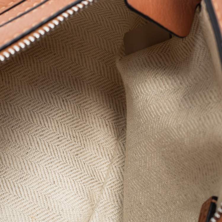 Pre Owned Loewe Brown Leather Mini Puzzle Shoulder Bag