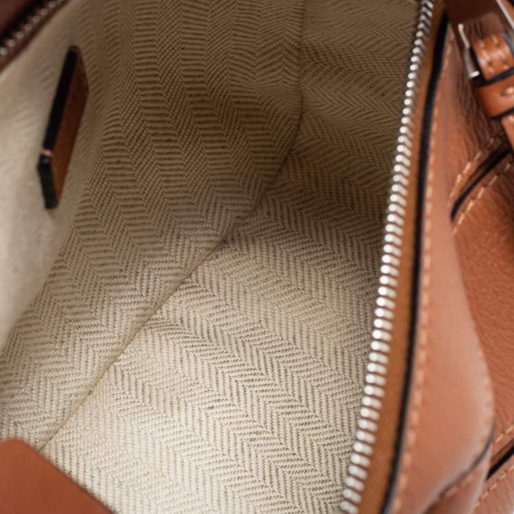 Pre Owned Loewe Brown Leather Mini Puzzle Shoulder Bag