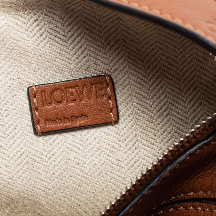 Pre Owned Loewe Brown Leather Mini Puzzle Shoulder Bag