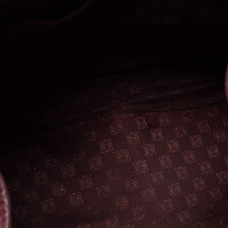 Pre Owned Loewe Pink/Brown Leather Turnlock Shoulder Bag