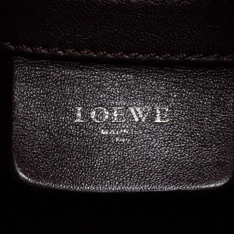 Pre Owned Loewe Pink/Brown Leather Turnlock Shoulder Bag